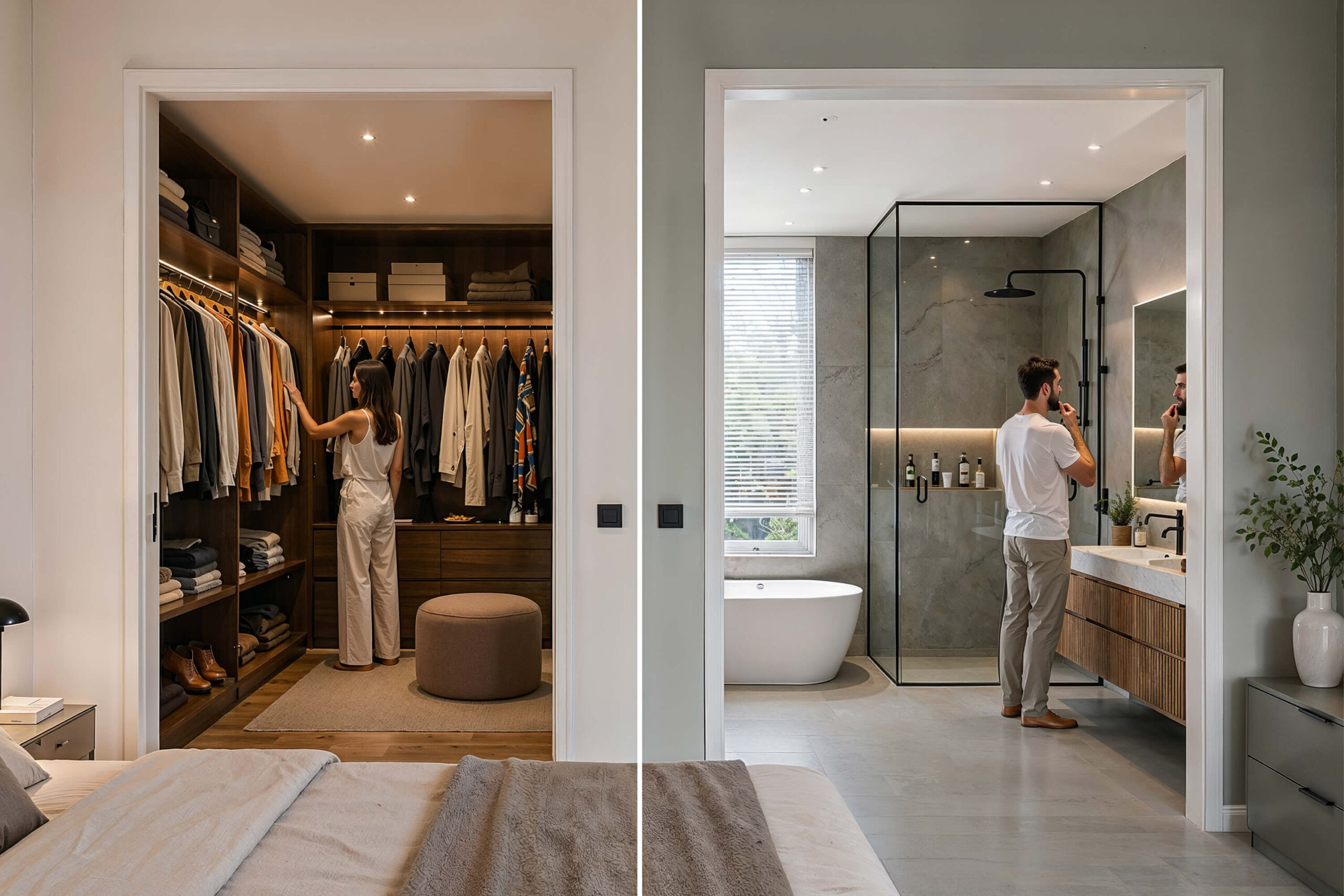Cabina armadio o bagno en suite. Quale scegliere? Cabina armadio o bagno en suite. Quale scegliere?